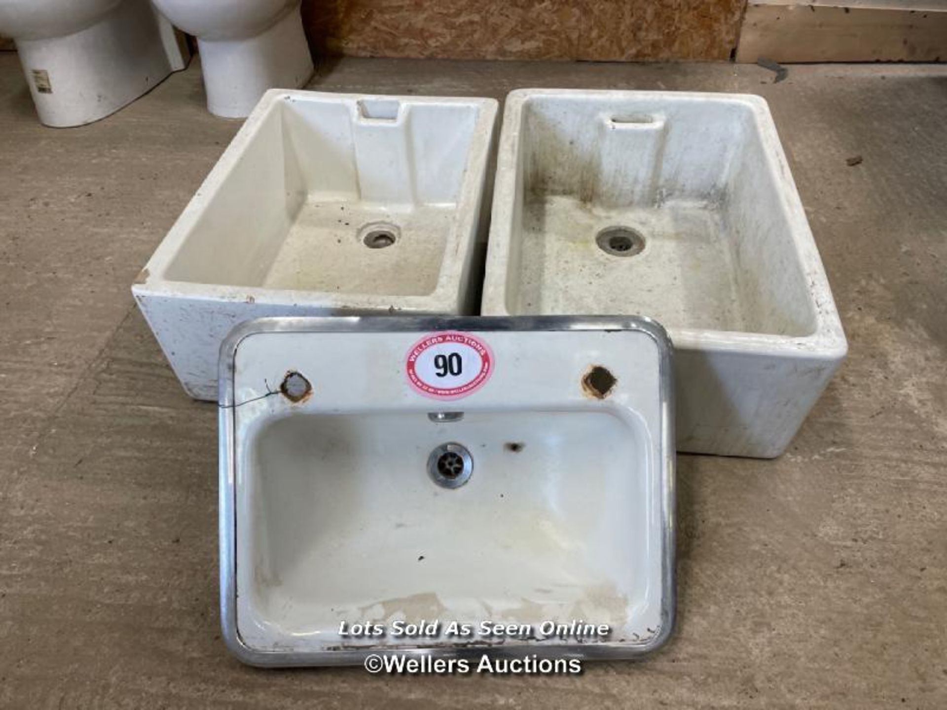 *TWO BUTLER SINKS AND ANOTHER / ALL LOTS ARE LOCATED AT AUTHENTIC RECLAMATION TN5 7EF