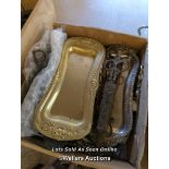 *BOX OF ASSORTED METAL TRAYS / ALL LOTS ARE LOCATED AT AUTHENTIC RECLAMATION TN5 7EF