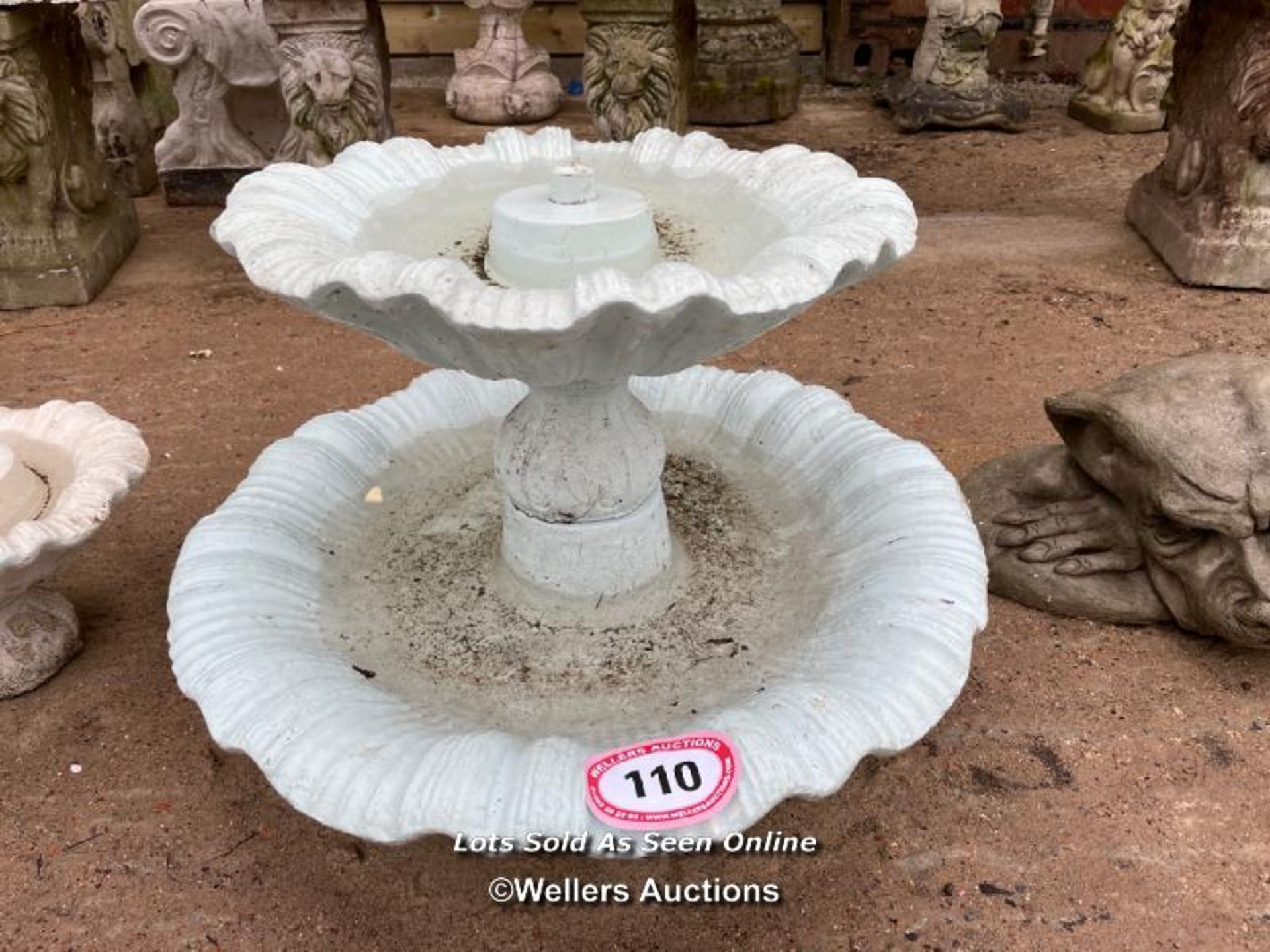 *TWO TIER RESIN PART FOUNTAIN, 20 HIGH X 27 DIAMETER / ALL LOTS ARE LOCATED AT AUTHENTIC RECLAMATION