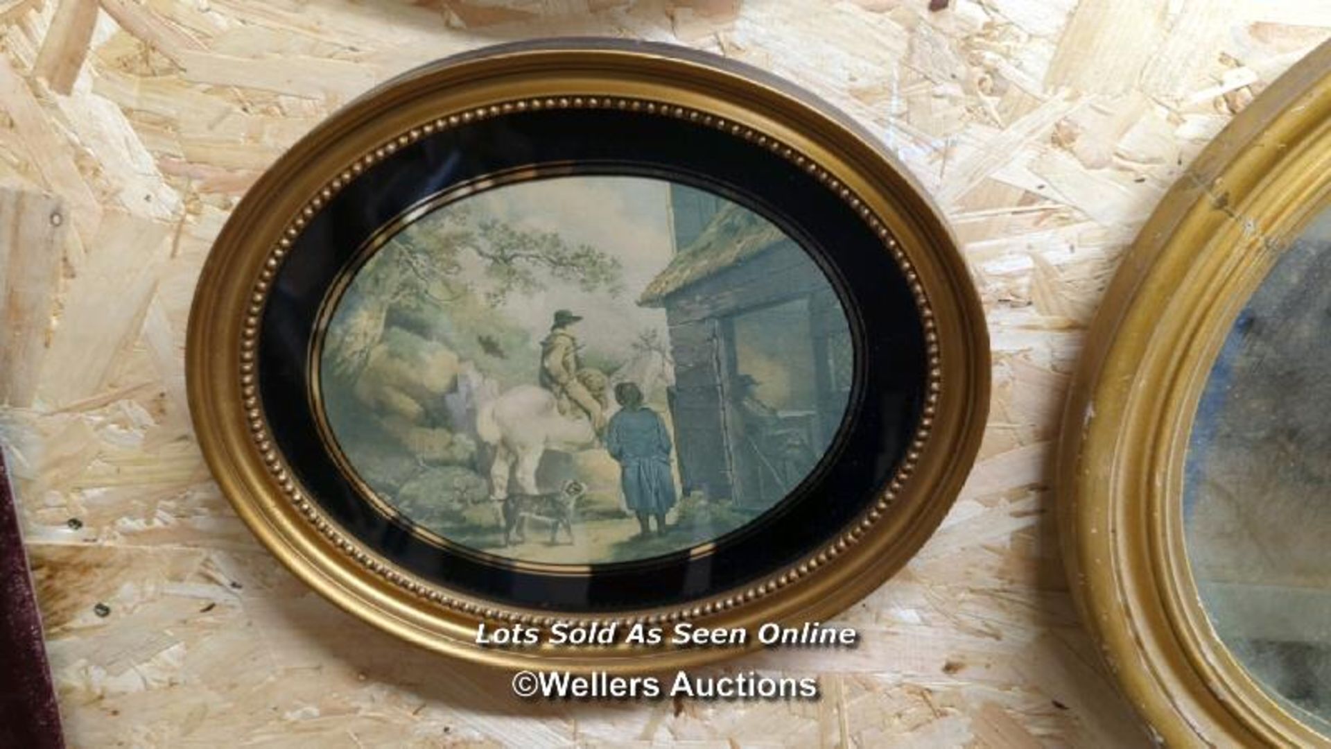 *FOUR OVAL FRAMED AND GLAZED PICTURES DEPICTING COUNTRY SCENES / ALL LOTS ARE LOCATED AT AUTHENTIC - Image 2 of 5