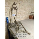*PAIR OF GILDED BRASS BOOK/MUSIC STANDS (ONE A/F) / ALL LOTS ARE LOCATED AT AUTHENTIC RECLAMATION