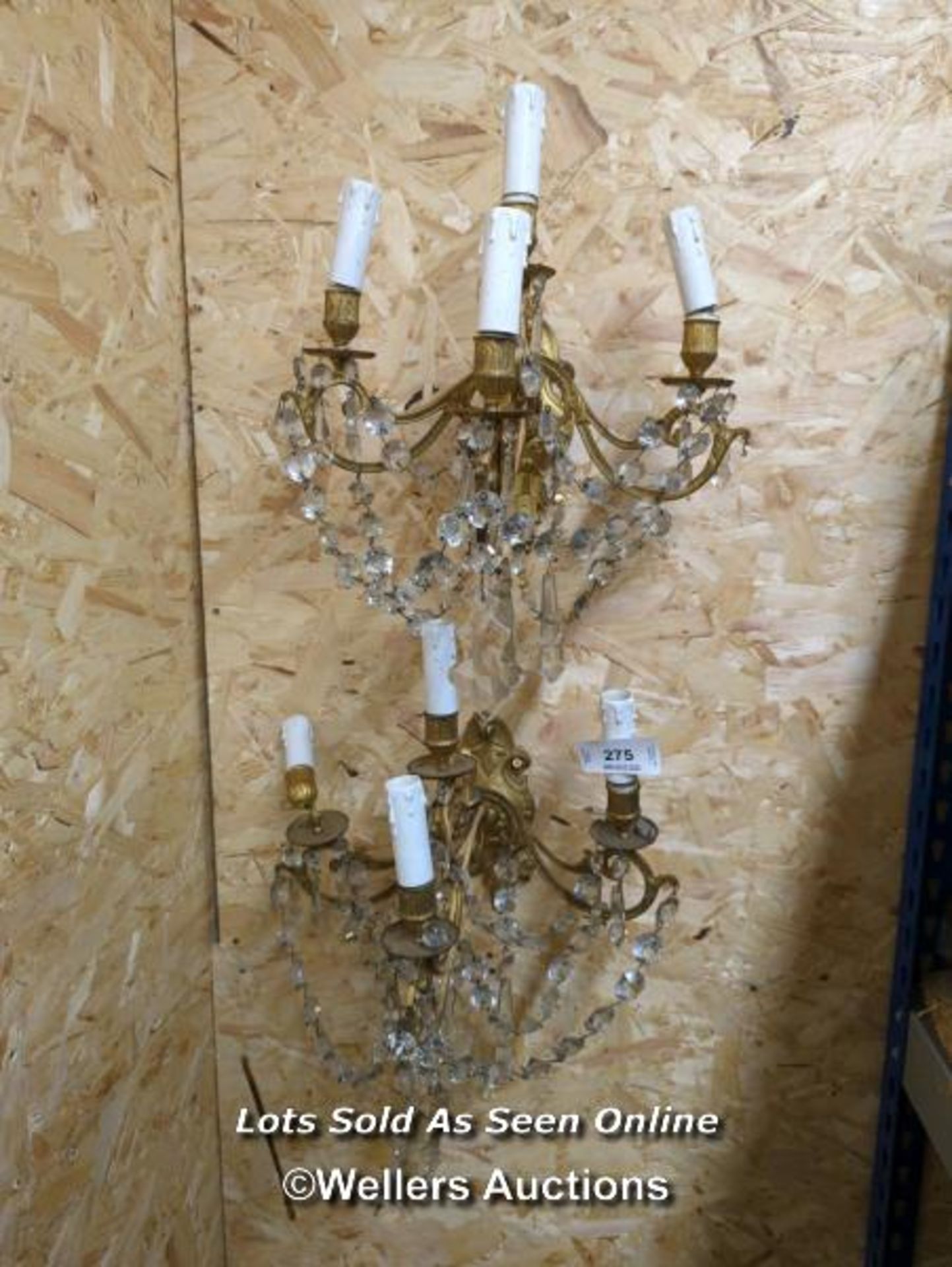 *PAIR OF WALL LIGHTS (A/F) / ALL LOTS ARE LOCATED AT AUTHENTIC RECLAMATION TN5 7EF