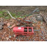 *TWO VINTAGE TROLLEY JACKS AND SILENT MACHIINE / ALL LOTS ARE LOCATED AT AUTHENTIC RECLAMATION TN5