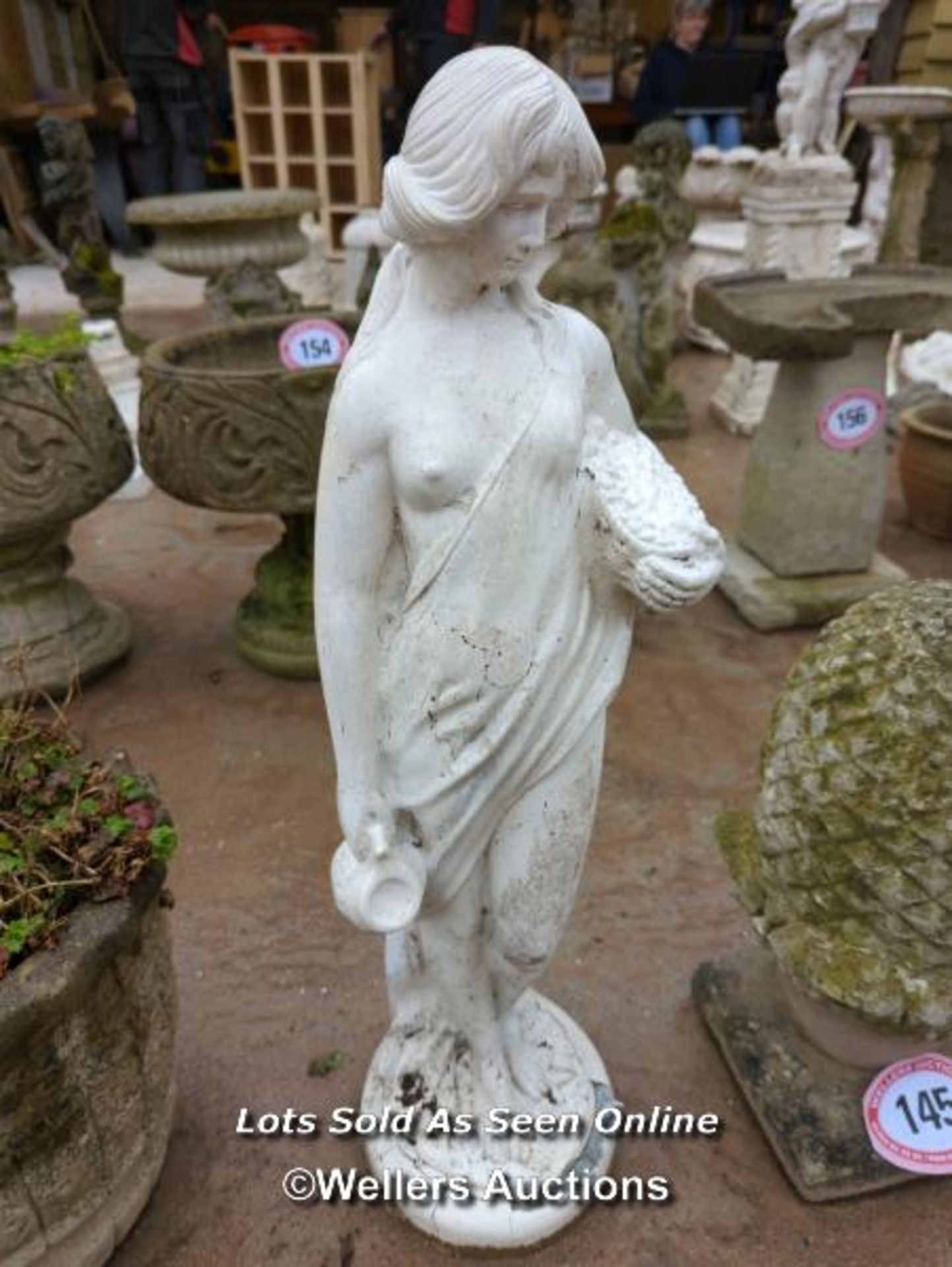*RESIN STATUE OF A LADY, 30 INCHES HIGH / ALL LOTS ARE LOCATED AT AUTHENTIC RECLAMATION TN5 7EF