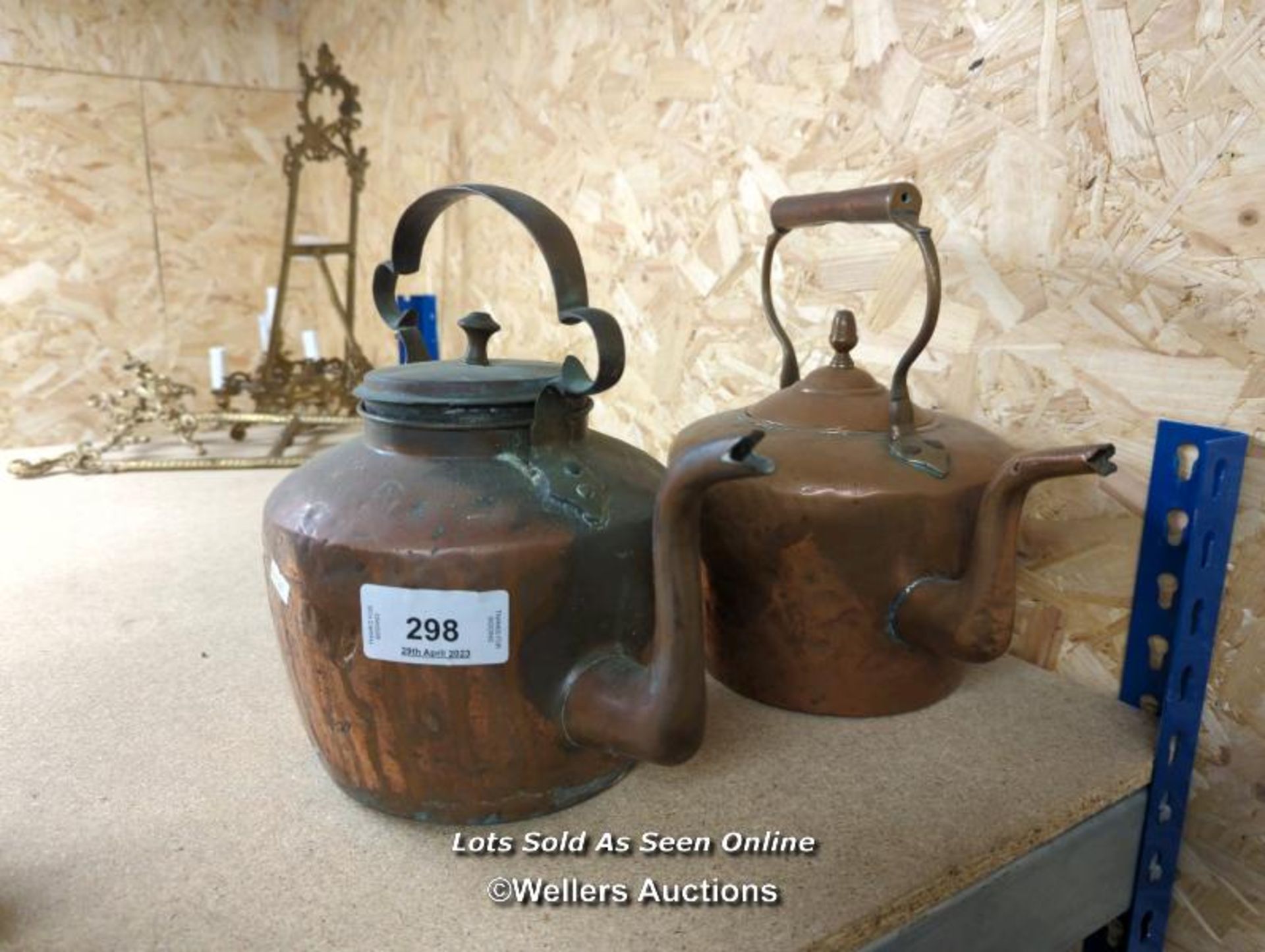 *TWO LARGE COPPER KETTLES / ALL LOTS ARE LOCATED AT AUTHENTIC RECLAMATION TN5 7EF