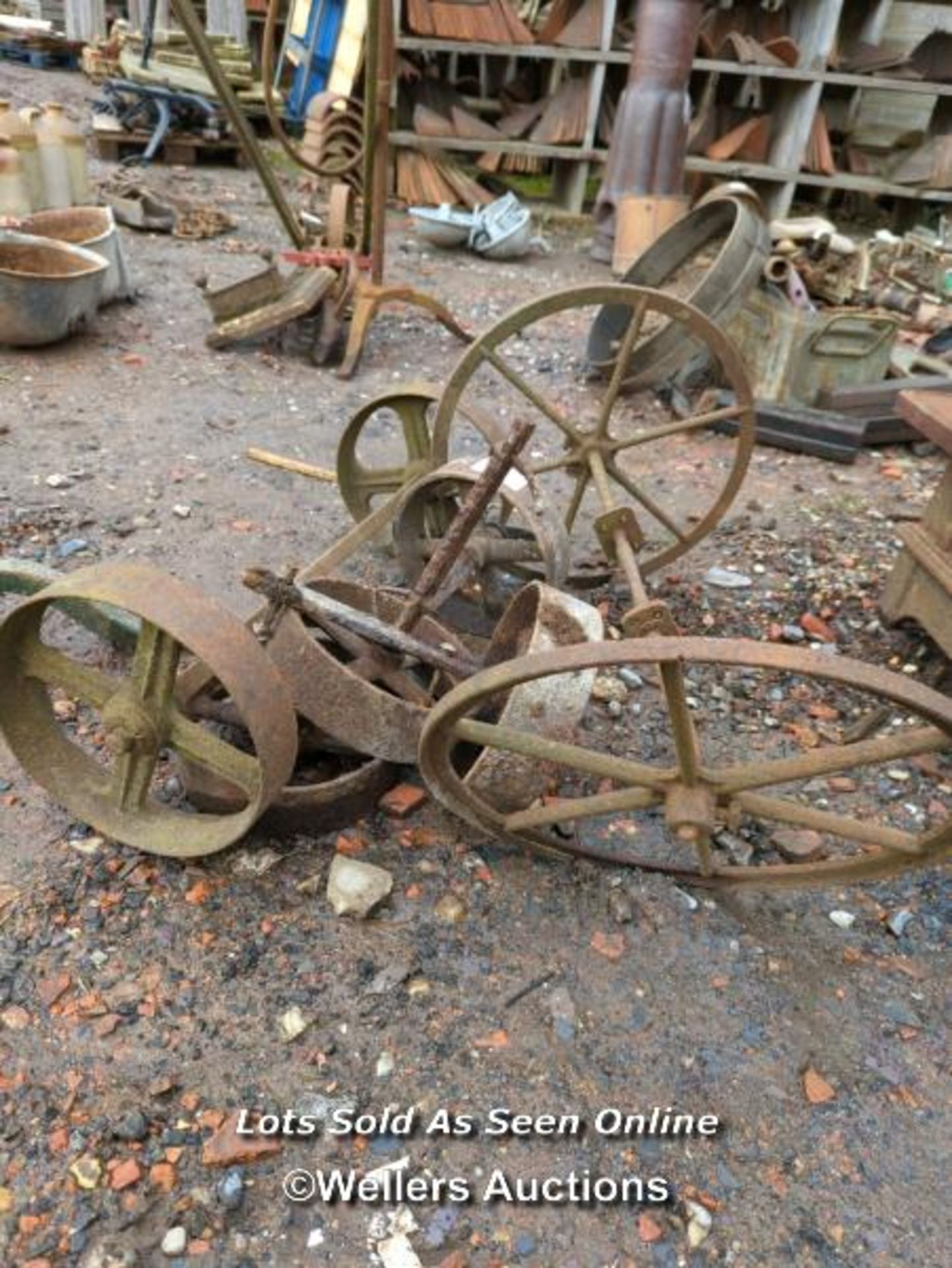 *COLLECTION OF CAST IRON WHEELS / ALL LOTS ARE LOCATED AT AUTHENTIC RECLAMATION TN5 7EF - Image 2 of 2