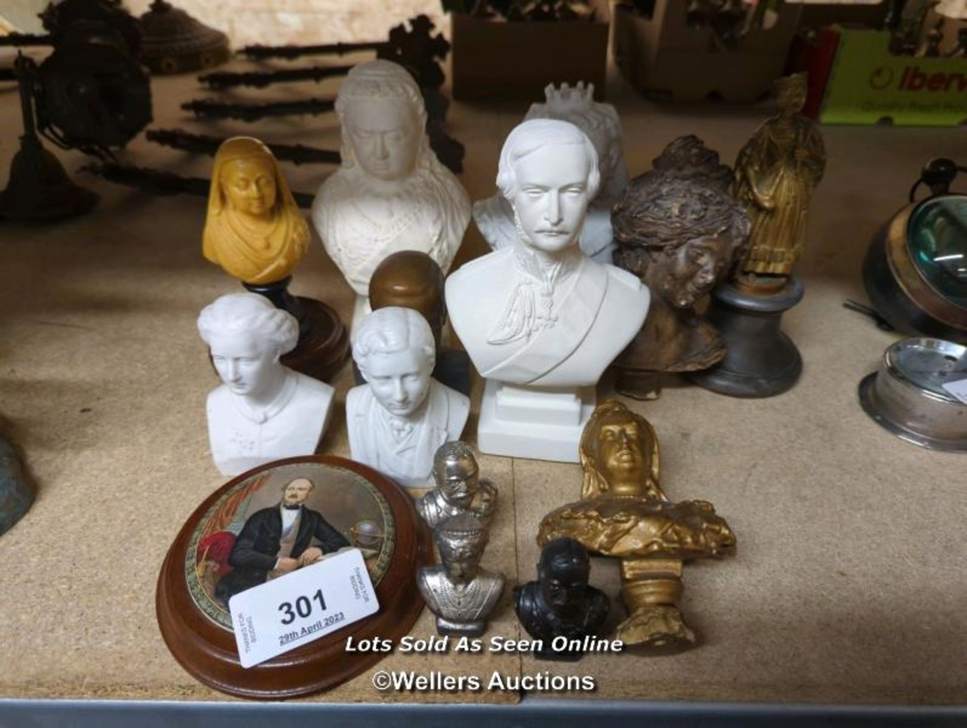 *FOURTEEN VARIOUS BUSTS INCLUDING QUEEN VICTORIA / ALL LOTS ARE LOCATED AT AUTHENTIC RECLAMATION TN5