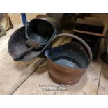 *ONE COPPER COAL SHUTTLE, ONE BUCKET AND ONE SCOOP / ALL LOTS ARE LOCATED AT AUTHENTIC RECLAMATION