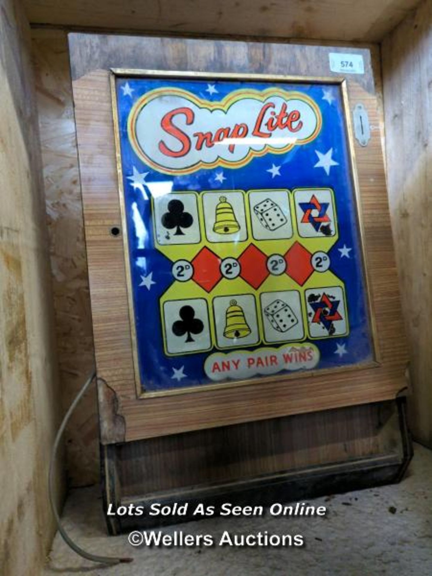 *VINTAGE FUN FAIR SNAP LITE SLOT MACHINE / ALL LOTS ARE LOCATED AT AUTHENTIC RECLAMATION TN5 7EF - Image 4 of 4