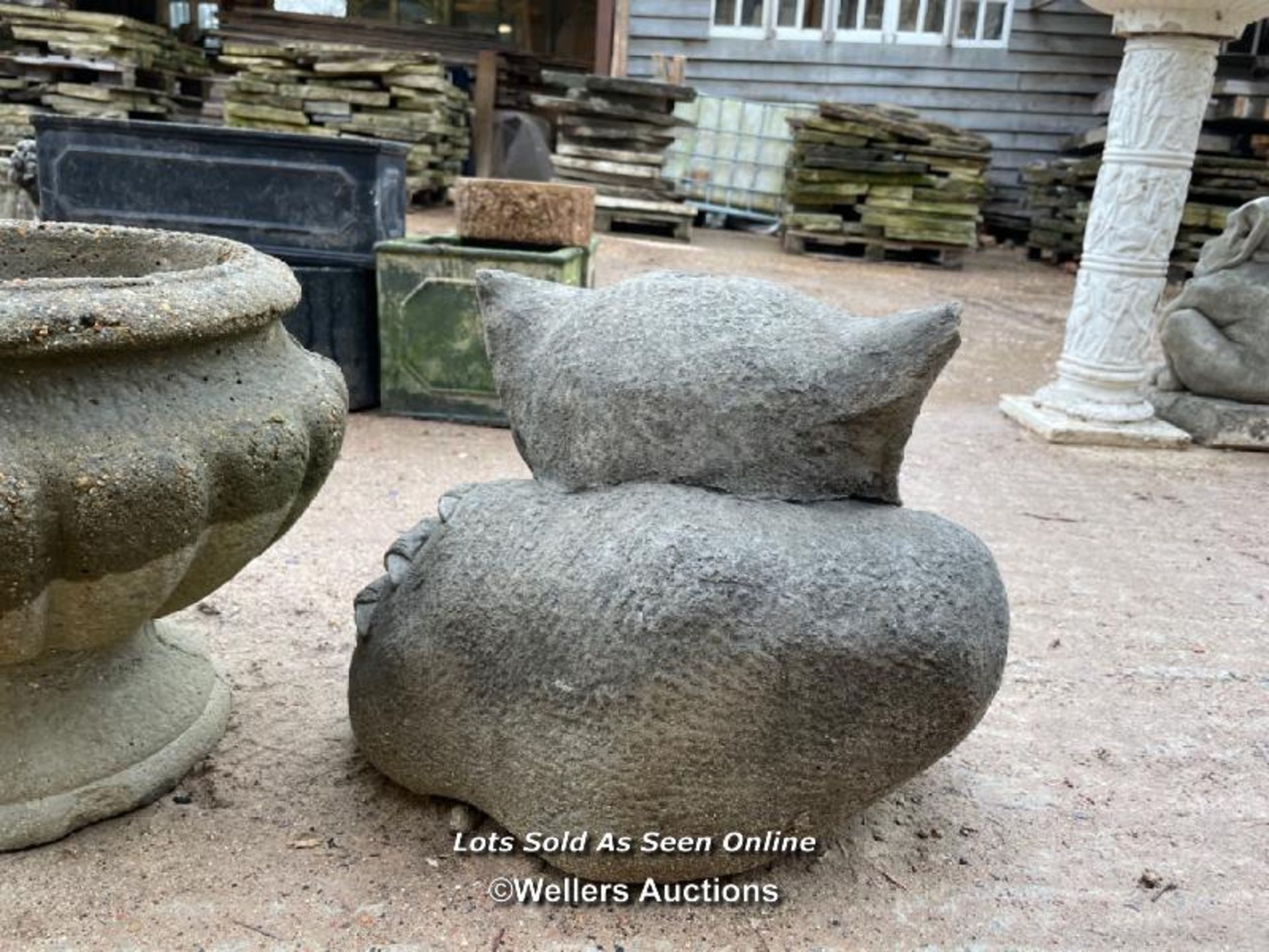 *CONCRETE BUST OF A GARGOYLE, VERY HEAVY, 13 HIGH X 12 WIDE X 12 DEEP / ALL LOTS ARE LOCATED AT - Image 2 of 2