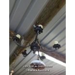 *FIVE BRANCH CANDELABRA CONVERTED TO ELECTRIC, 8 INCHES HIGH / ALL LOTS ARE LOCATED AT AUTHENTIC