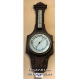 *OAK ANEROID BAROMETER / LOCATED AT VICTORIA ANTIQUES, WADEBRIDGE, PL27 7DD