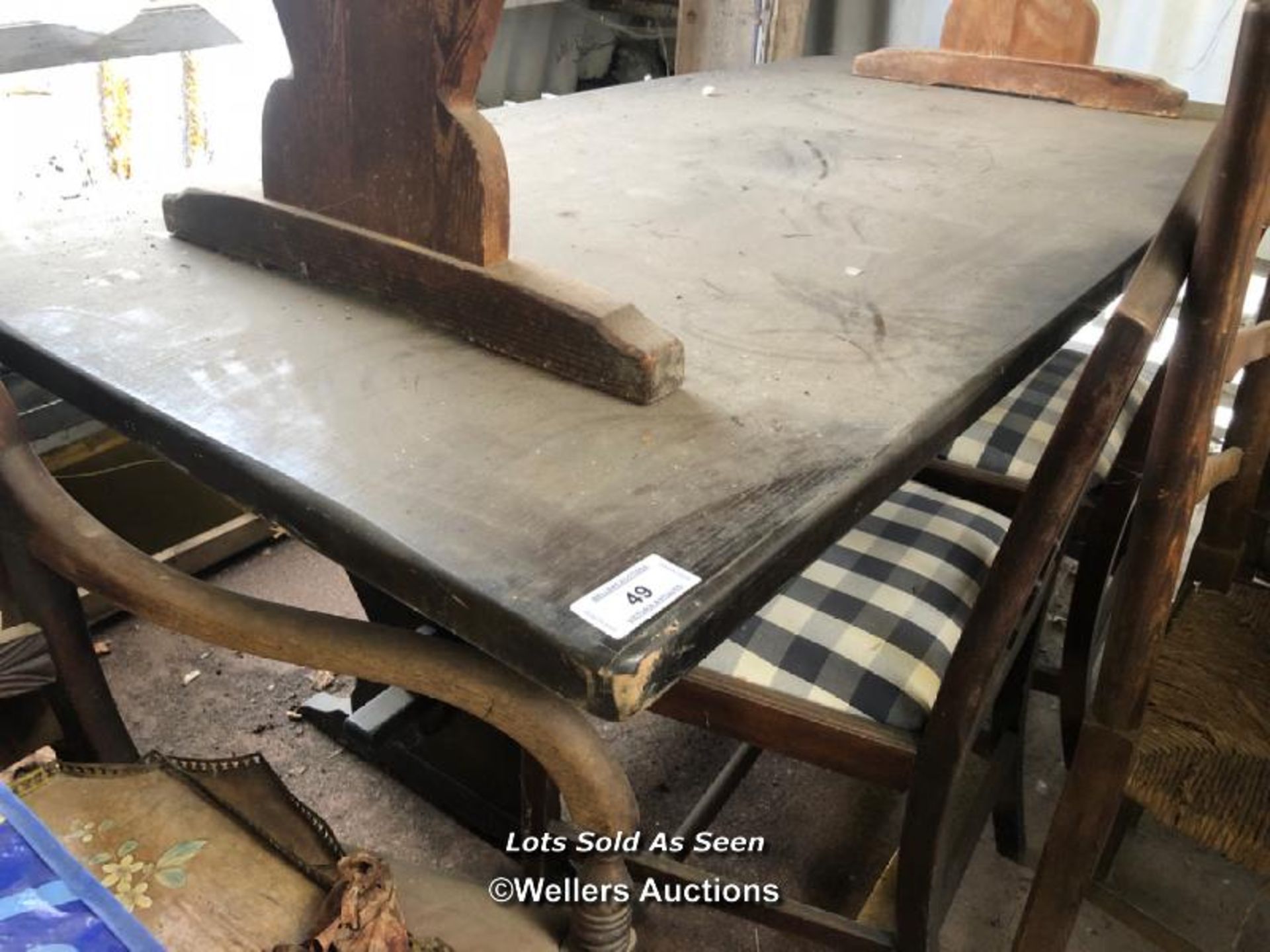 LARGE REFECTORY TABLE, 72 X 36 X 30.5 INCHES / LOCATED AT VICTORIA ANTIQUES, WADEBRIDGE, PL27 7DD