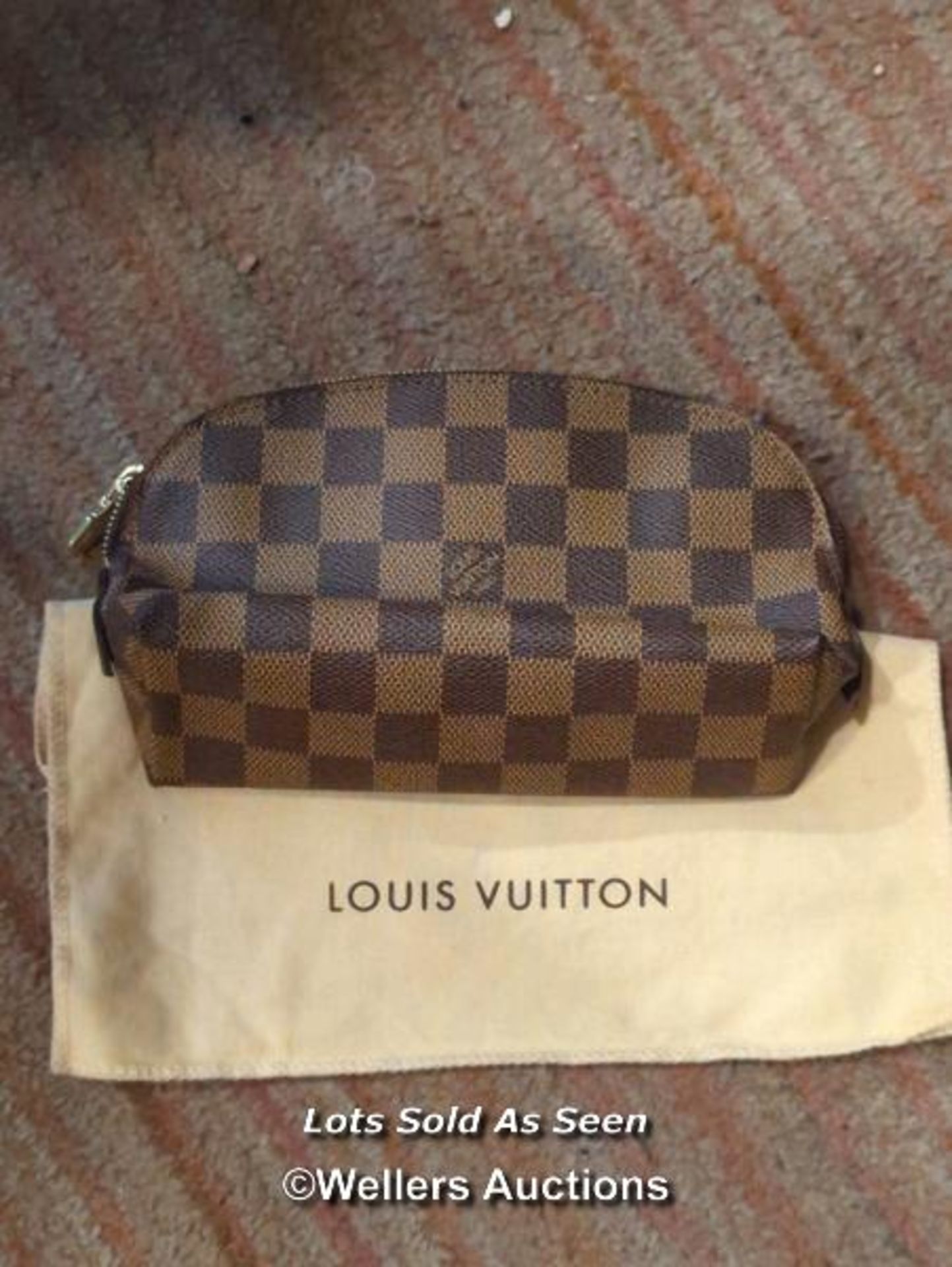 *LOUIS VUITTON COSMETIC BAG WITH SOFT CASE / LOCATED AT VICTORIA ANTIQUES, WADEBRIDGE, PL27 7DD