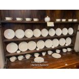 *WHITE TEA SET 48 PIECES / LOCATED AT VICTORIA ANTIQUES, WADEBRIDGE, PL27 7DD