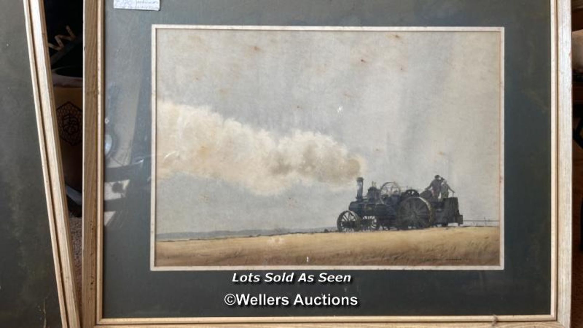 *DAVID GREEN, PAIR OF AGRICULTURAL WATERCOLOURS, ONE WITH TRACTION ENGINE, SIGNED, DATED 1971, 33 - Image 5 of 7