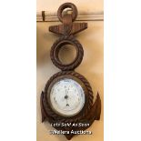 *VICTORIAN OAK BAROMETER SHAPED AS AS ANCHOR / LOCATED AT VICTORIA ANTIQUES, WADEBRIDGE, PL27 7DD