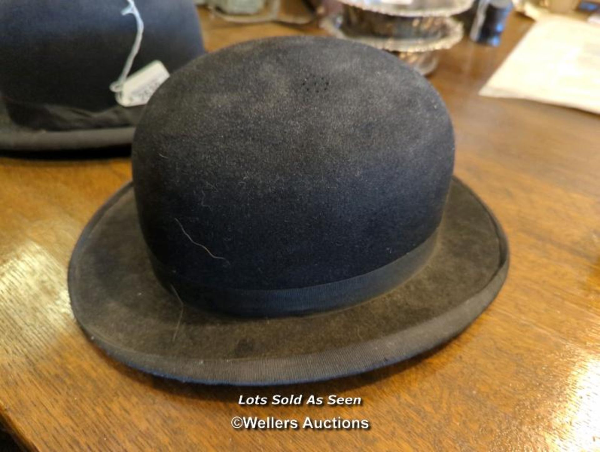 *POTE & SONS BOWLER HAT AND A SIMILAR EXAMPLE BY FALCON / LOCATED AT VICTORIA ANTIQUES, - Image 3 of 5