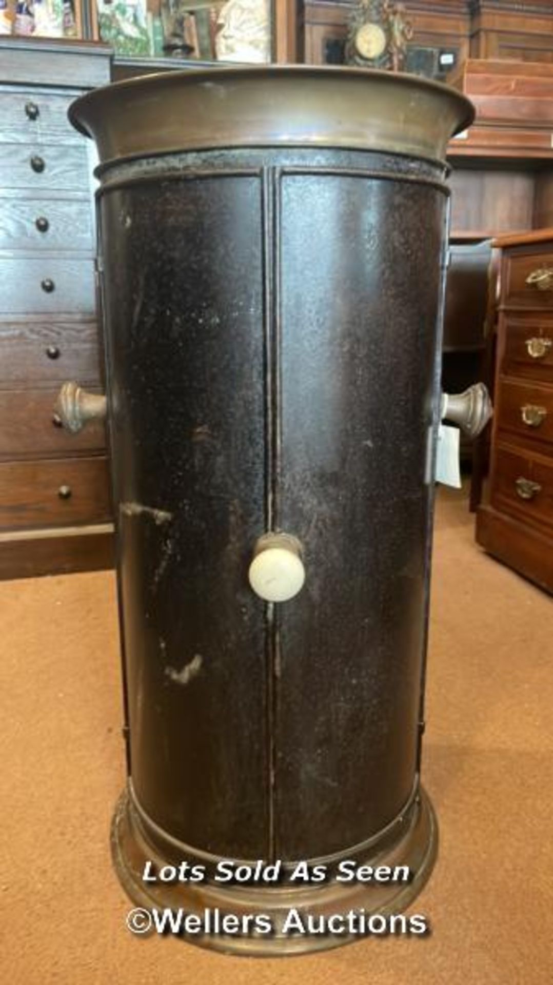*FRENCH 19TH CENTURY METAL PLATE WARMER / LOCATED AT VICTORIA ANTIQUES, WADEBRIDGE, PL27 7DD