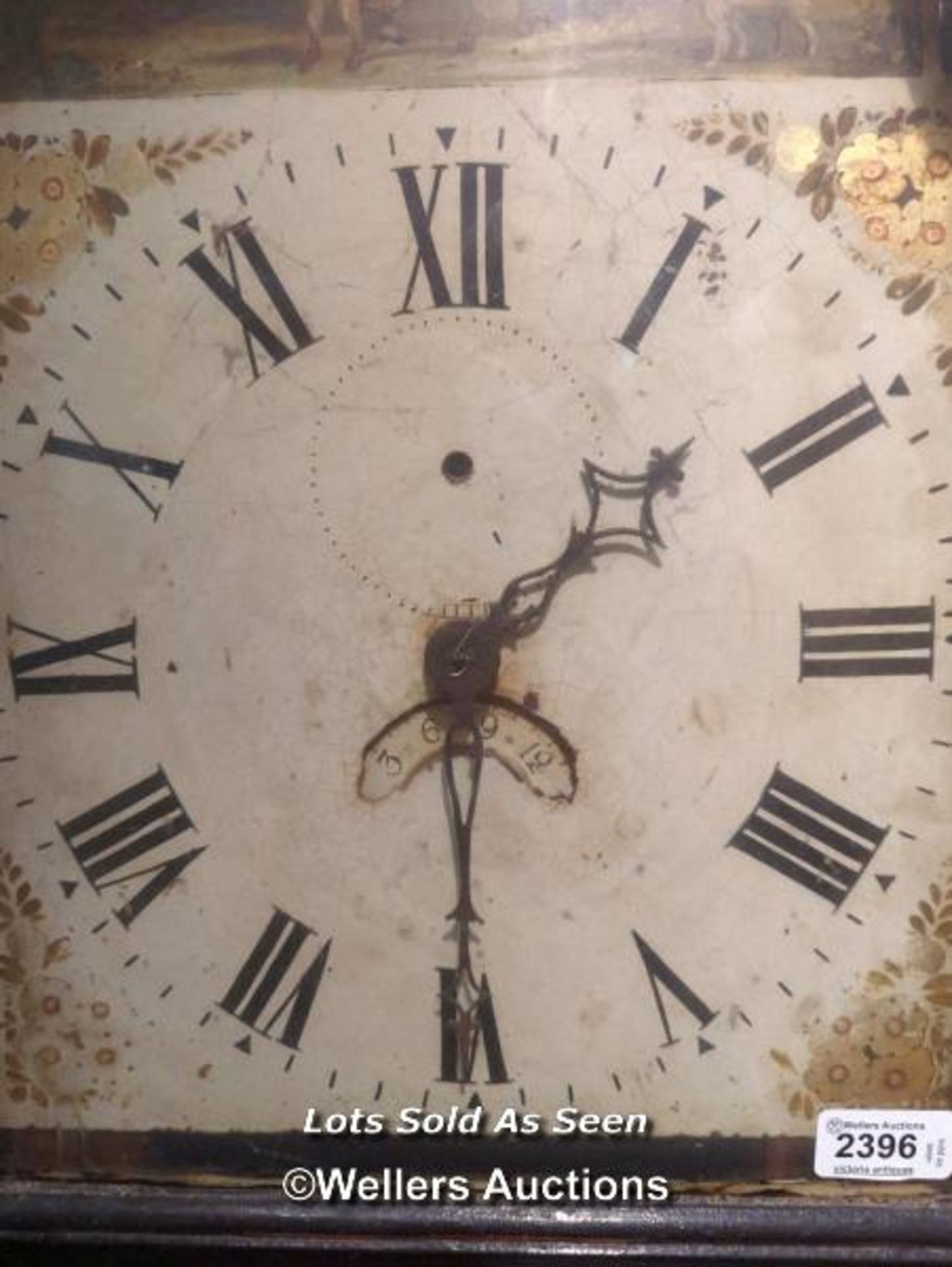 *EBONISED 8 DAY LONGCASE CLOCK, PAINTED DIAL, 200CM / LOCATED AT VICTORIA ANTIQUES, WADEBRIDGE, PL27 - Image 3 of 5
