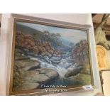 *ORIGINAL OIL ON BOARD PAINTING OF A LANDSCAPE, SIGNED E. TYLER 1970, 47 X 36CM / LOCATED AT