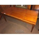 *20TH CENTURY COFFEE TABLE, SLIDING TOP REVEALING BACKGAMMON TABLE, 101CM LONG / LOCATED AT VICTORIA