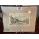 *FRAMED AND GLAZED WATERCOLOUR PICTURE OF WOODHAM FERRENS IN 1950, 45 X 37CM / LOCATED AT VICTORIA