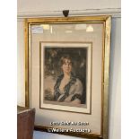 *FRAMED AND GLAZED PRINT OF A LADY, 50 X 63CM / LOCATED AT VICTORIA ANTIQUES, WADEBRIDGE, PL27 7DD