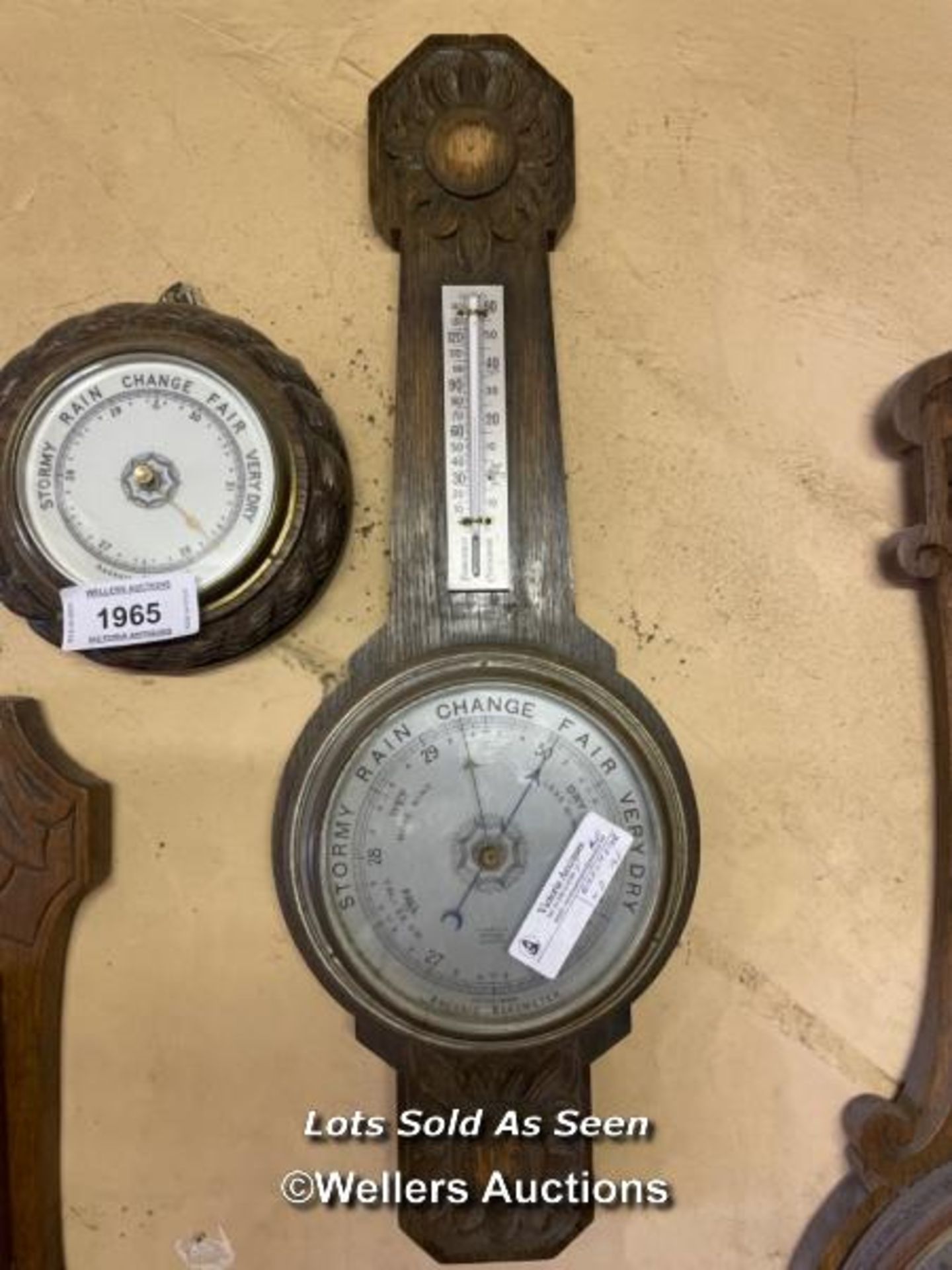 *STEWARD & CO LEICESTER BANJO BAROMETER / LOCATED AT VICTORIA ANTIQUES, WADEBRIDGE, PL27 7DD