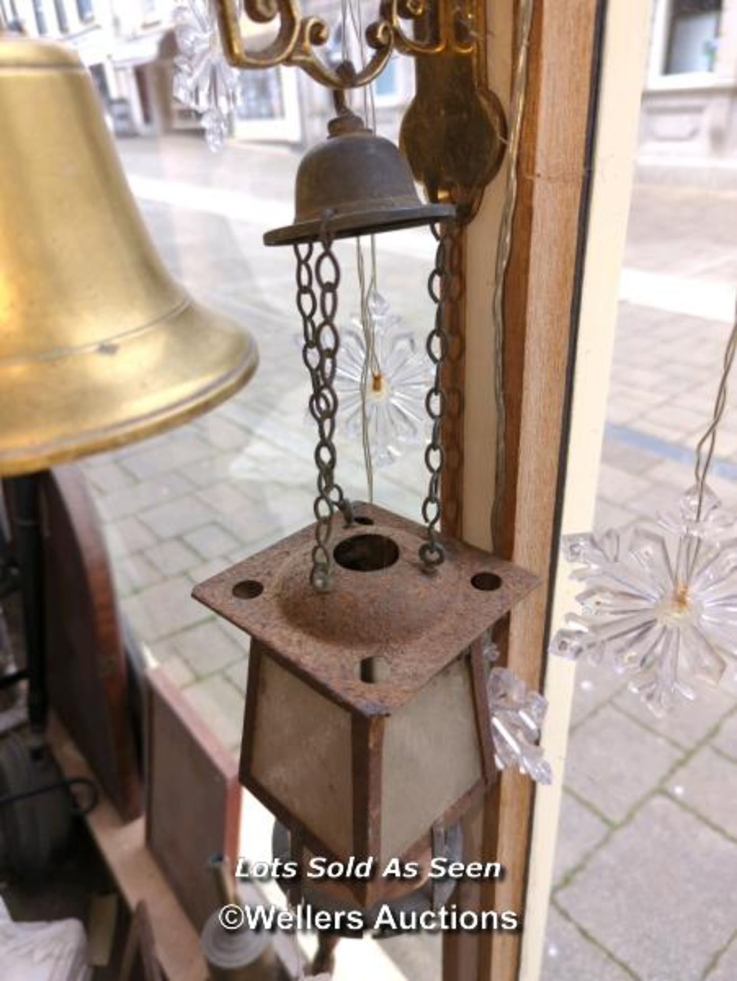 *ANTIQUE CAGE LANTERN / LOCATED AT VICTORIA ANTIQUES, WADEBRIDGE, PL27 7DD