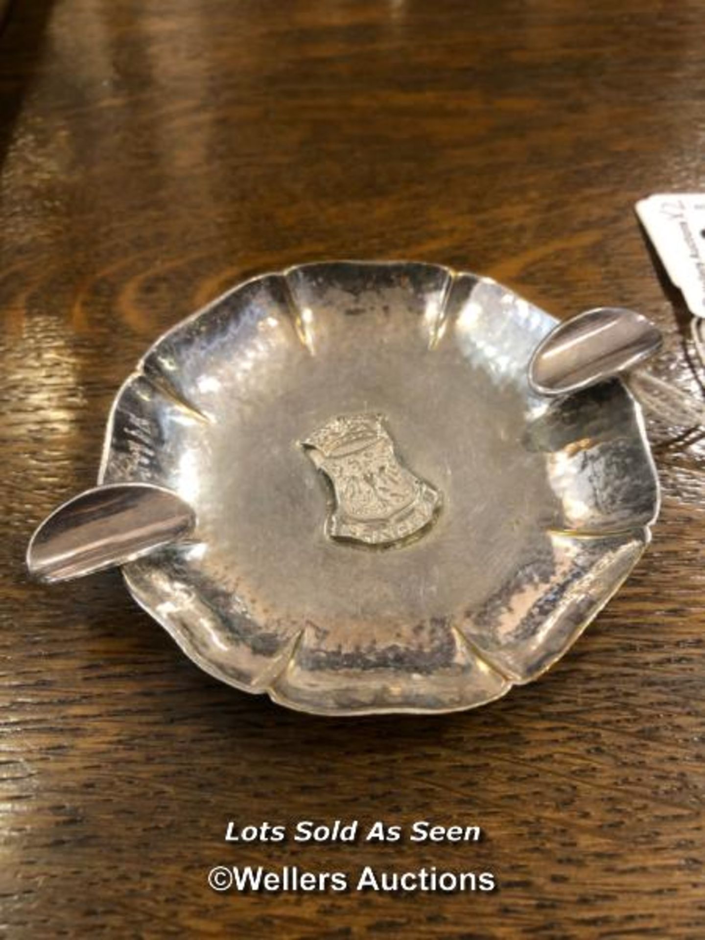 *WHITE METAL ASHTRAY STAMPED 90; SILVER CREAM JUG SHEFFIELD 1893 / LOCATED AT VICTORIA ANTIQUES, - Image 2 of 5