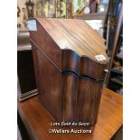 *GEORGIAN MAHOGANY KNIFE BOX, INTERIOR LACKING / LOCATED AT VICTORIA ANTIQUES, WADEBRIDGE, PL27 7DD