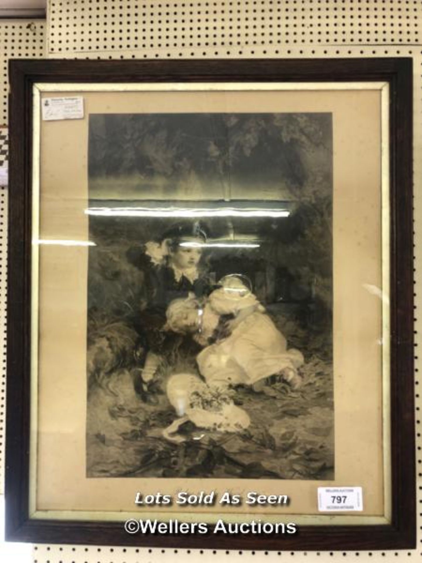 *FRAMED AND GLAZED PRINT OF 'BABES IN THE WOOD', 59.5 X 71CM / LOCATED AT VICTORIA ANTIQUES,