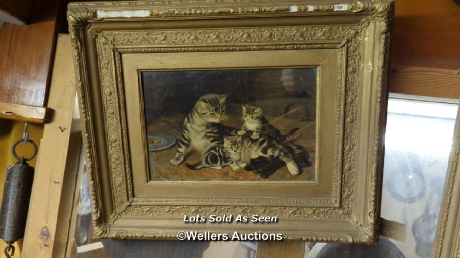 *TWO FRAMED PRINTS OF CATS & DOGS IN MATCHING FRAMES, AFTER U.G. WOODHOUSE, 26.5 X 17.5CM / - Bild 3 aus 3
