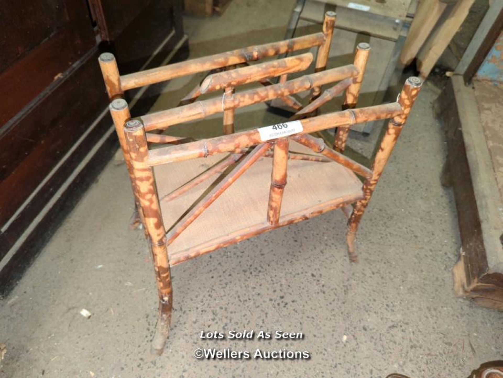 BAMBOO MAGAZINE RACK / LOCATED AT VICTORIA ANTIQUES, WADEBRIDGE, PL27 7DD