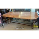 *VICTORIAN MAHOGANY SHIP'S DROPLEAF TABLE ON GIMBAL SUPPORT, 180CM X 123CM EXTENDED / LOCATED AT