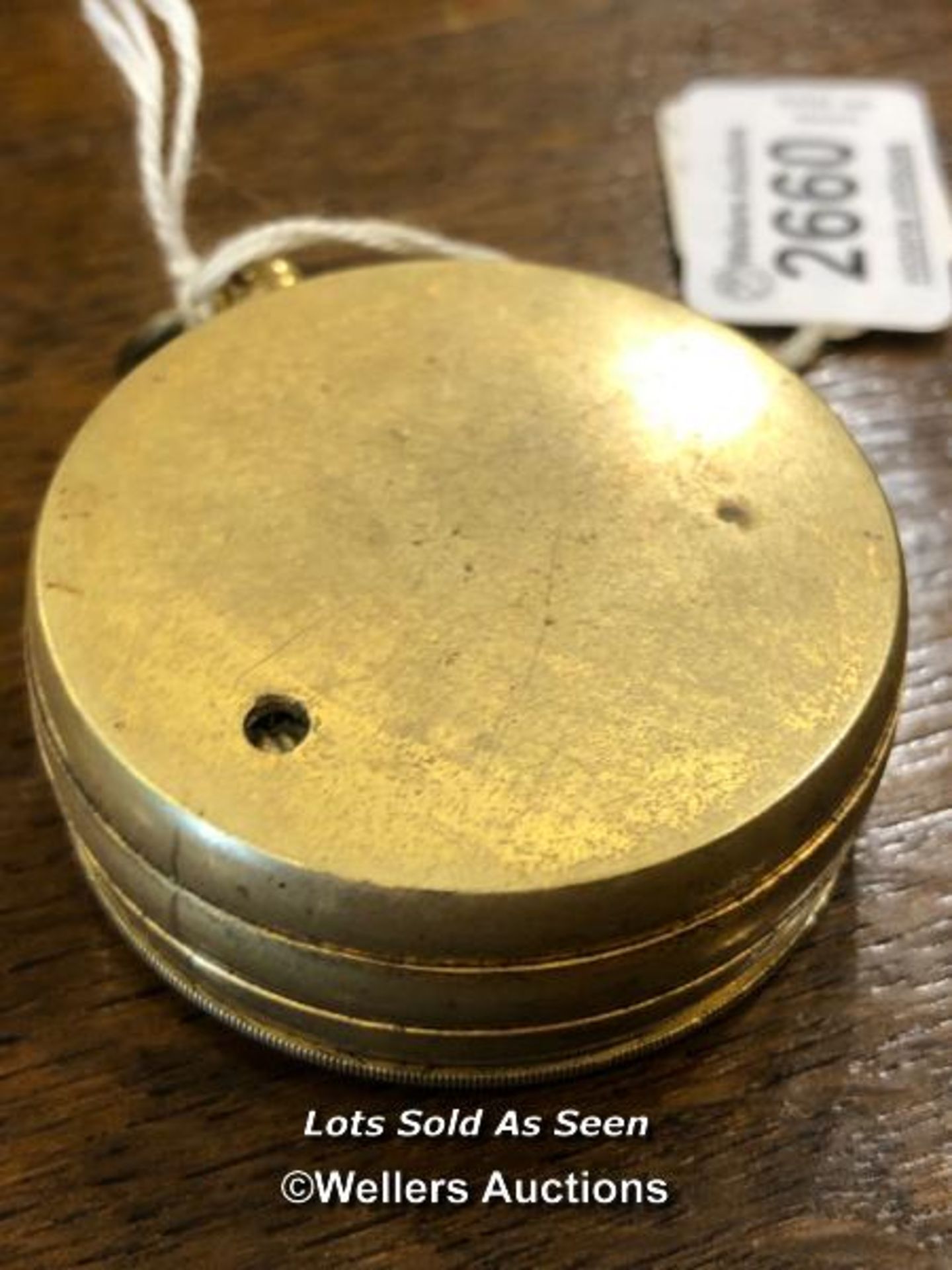 *NEGRETTI & ZAMBRA BRASS POCKET COMPASS, NO 1292 / LOCATED AT VICTORIA ANTIQUES, WADEBRIDGE, PL27 - Image 3 of 3