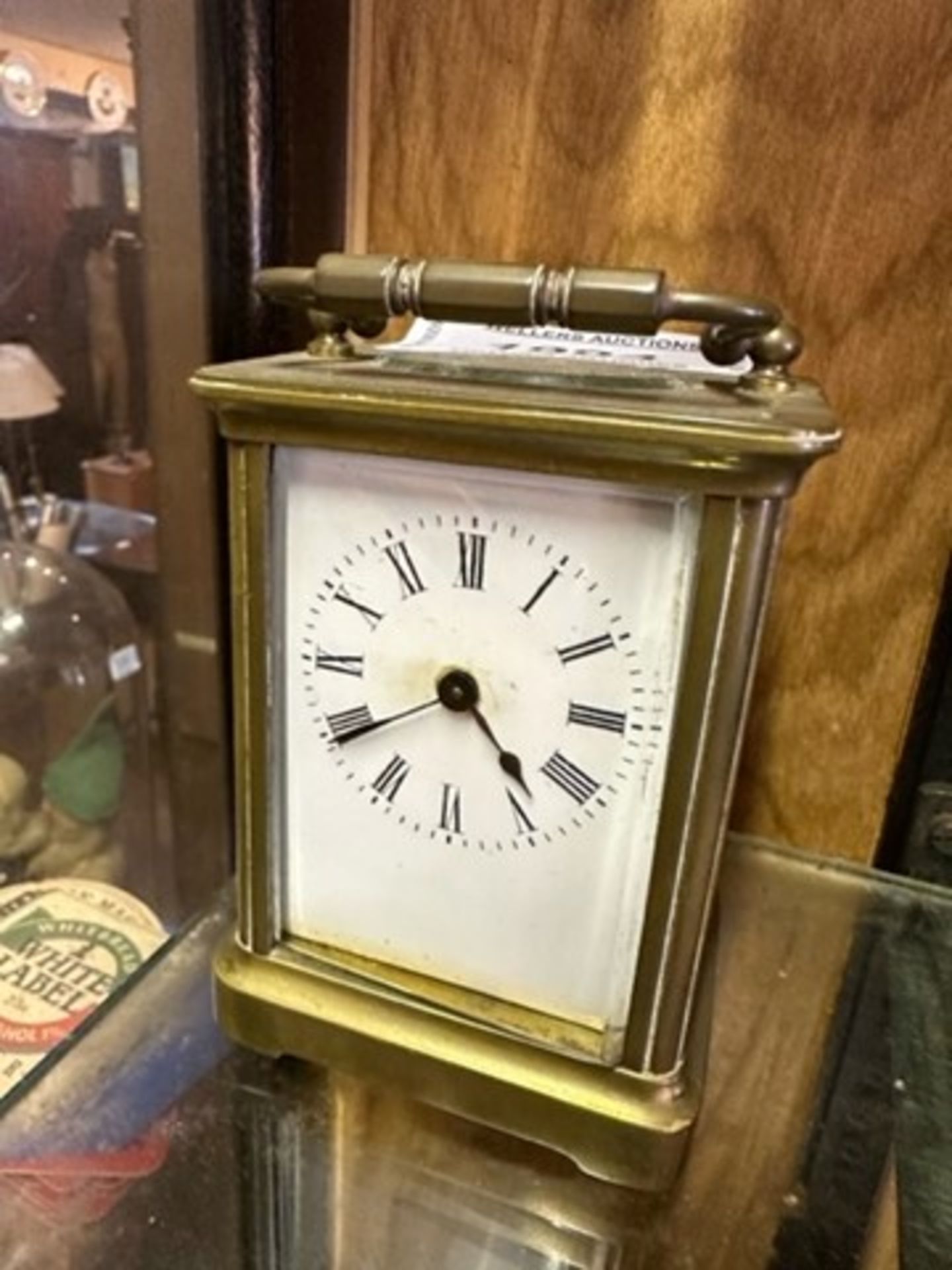 *BRASS CARRIAGE CLOCK / LOCATED AT VICTORIA ANTIQUES, WADEBRIDGE, PL27 7DD