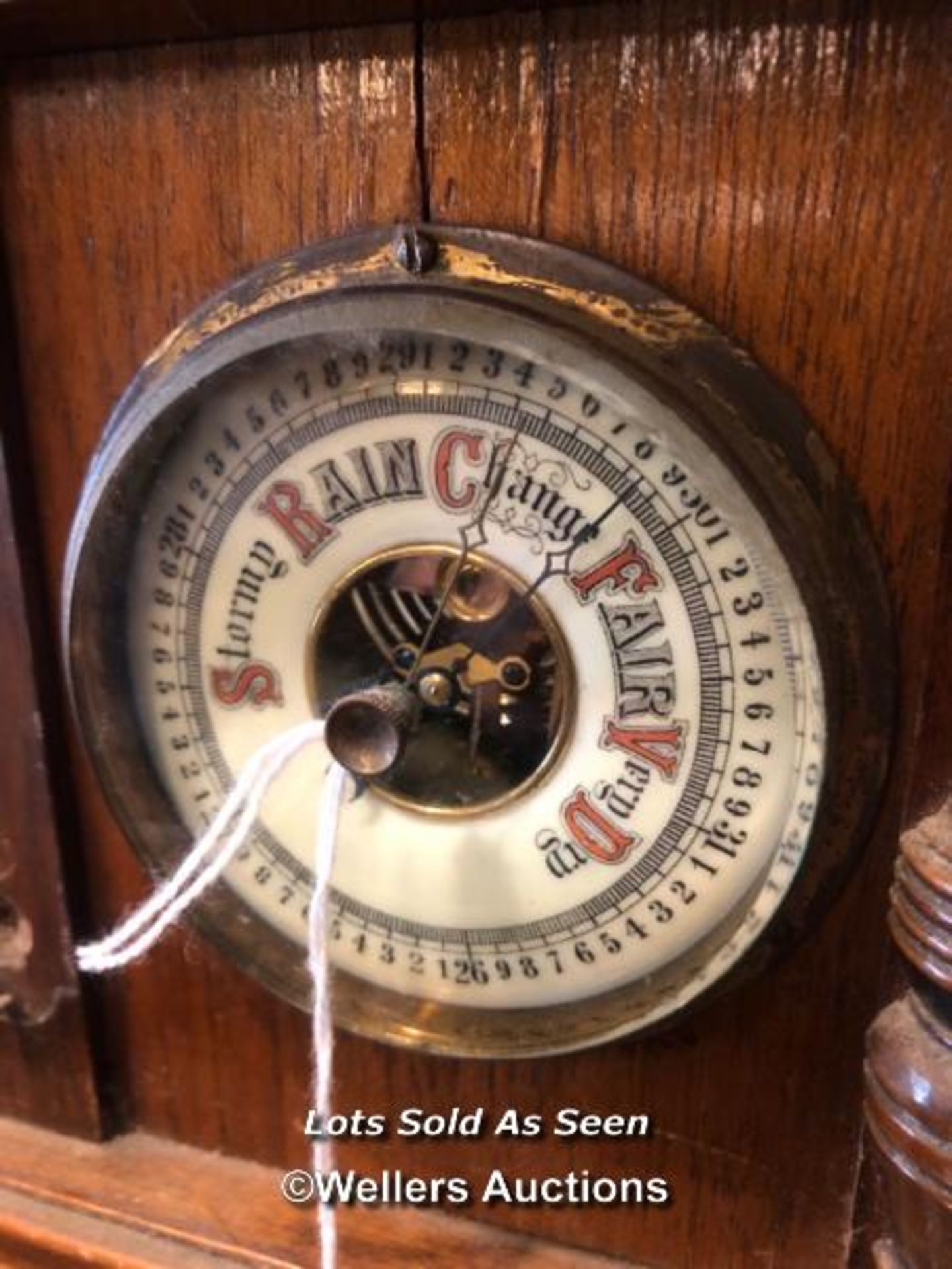 *MAHOGANY CASED CLOCK AND BAROMETER / LOCATED AT VICTORIA ANTIQUES, WADEBRIDGE, PL27 7DD - Image 2 of 4