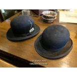 *POTE & SONS BOWLER HAT AND A SIMILAR EXAMPLE BY FALCON / LOCATED AT VICTORIA ANTIQUES,