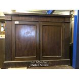 CUPBOARD WITH TWO DOORS, 47 X 13 X 38 INCHES / LOCATED AT VICTORIA ANTIQUES, WADEBRIDGE, PL27 7DD