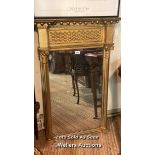 *RECTANGULAR GILT PIER GLASS, 100CM / LOCATED AT VICTORIA ANTIQUES, WADEBRIDGE, PL27 7DD