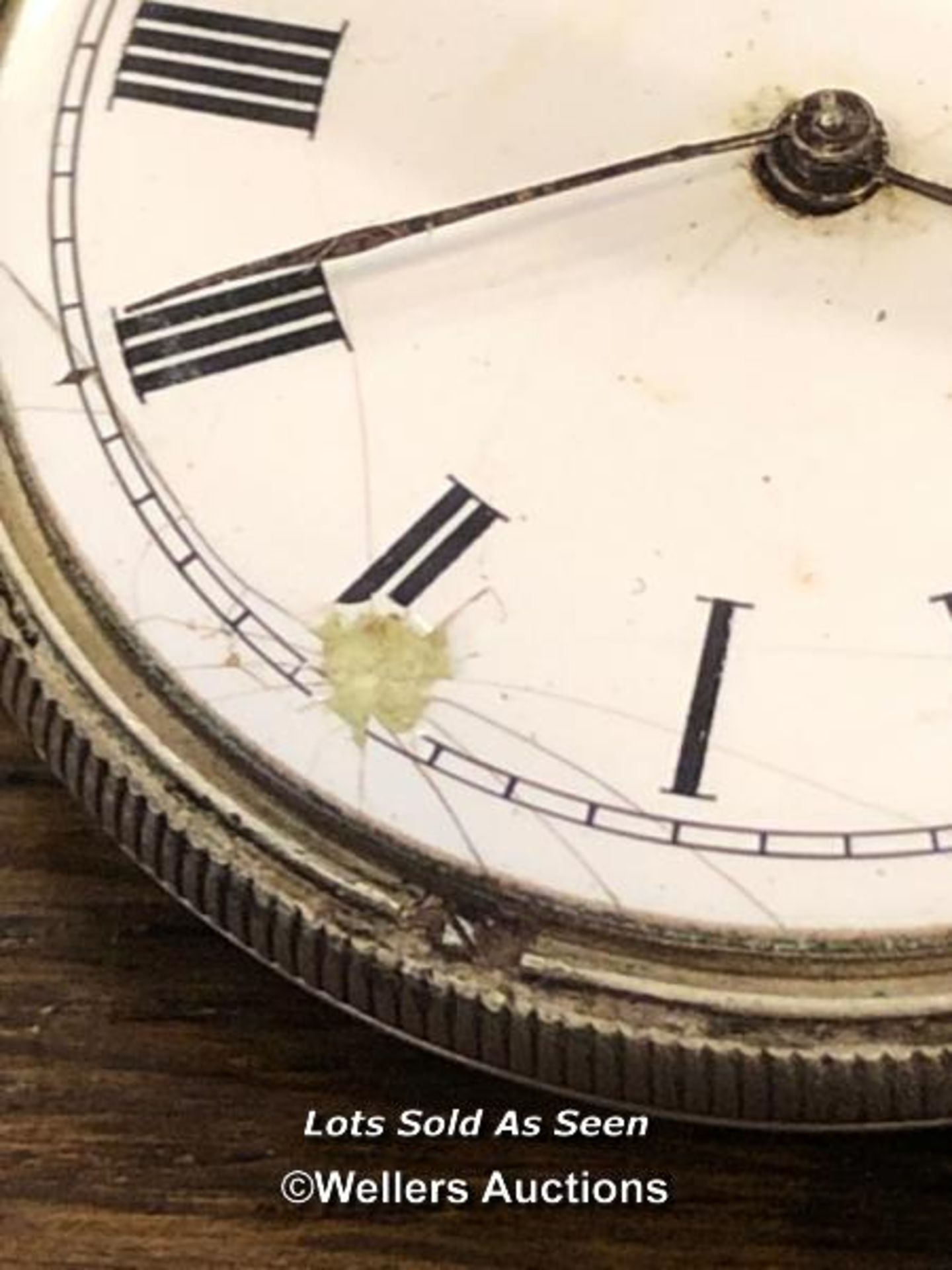 *SILVER POCKET WATCH, WHITE ENAMEL DIAL, SILVER PLATED ALBERT / LOCATED AT VICTORIA ANTIQUES, - Image 6 of 6