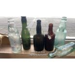 *SIX OLD BOTTLES INCLUDING TRURO AND PLYMOUTH / LOCATED AT VICTORIA ANTIQUES, WADEBRIDGE, PL27 7DD