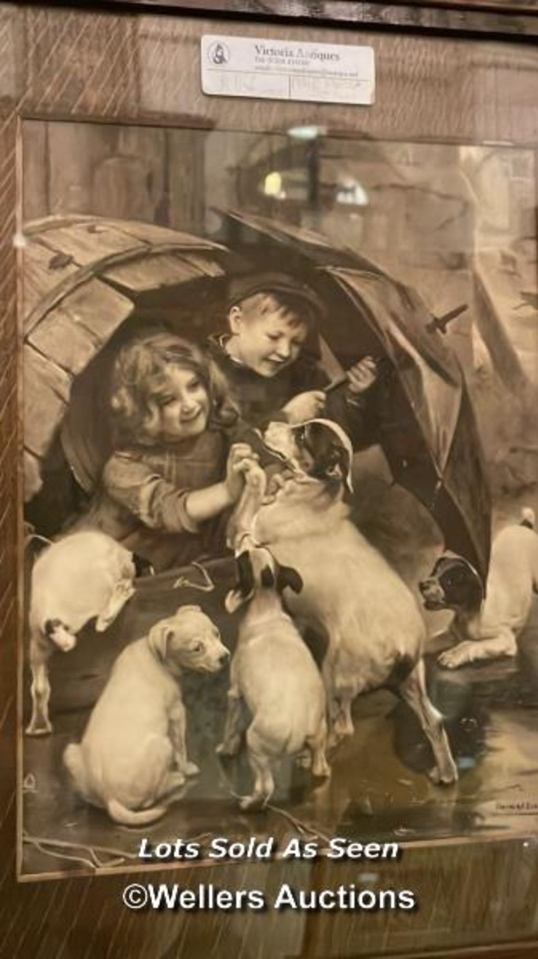 *TWO ARTHUR J ELSEY PRINTS OF CHILDREN AND DOGS, 23 X 28CM / LOCATED AT VICTORIA ANTIQUES, - Image 3 of 3