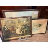 *THREE FRAMED AND GLAZED PRINTS / LOCATED AT VICTORIA ANTIQUES, WADEBRIDGE, PL27 7DD