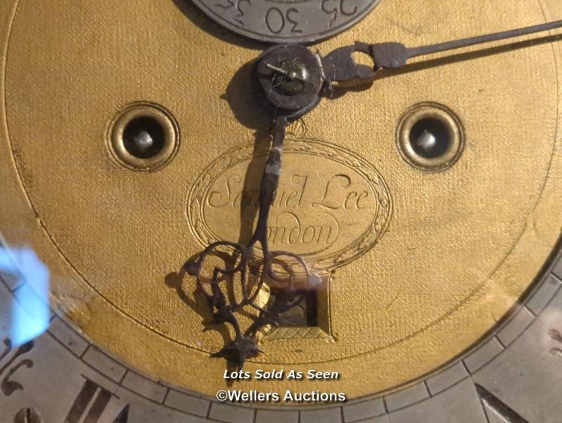 *18TH CENTURY 8 DAY OAK LONGCASE CLOCK, DIAL SIGNED SAMUEL LEE, LONDON, 215CM / LOCATED AT - Image 3 of 5