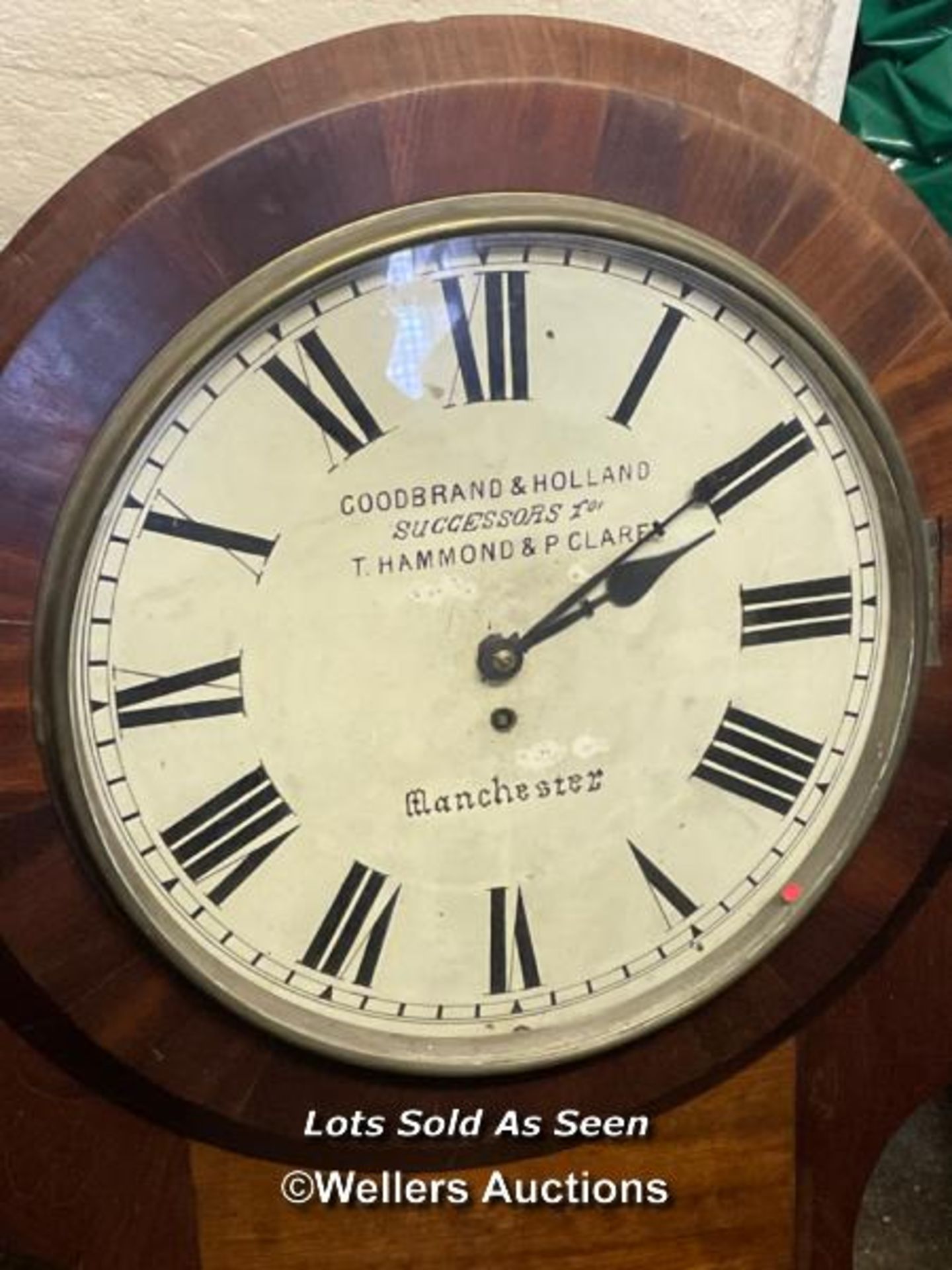 *DROP DIAL CLOCK, GOODBRAND AND HOLLAND SUCCESSORS TO T. H. HAMMOND AND P. CLAIR / LOCATED AT - Image 2 of 2