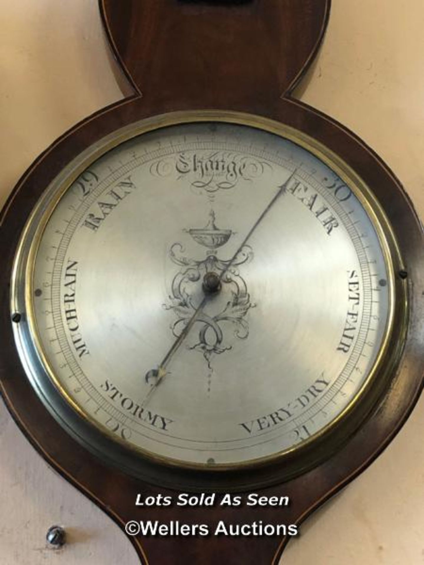 *INLAID MAHOGANY BAROMETER BY JONES / LOCATED AT VICTORIA ANTIQUES, WADEBRIDGE, PL27 7DD - Image 2 of 3