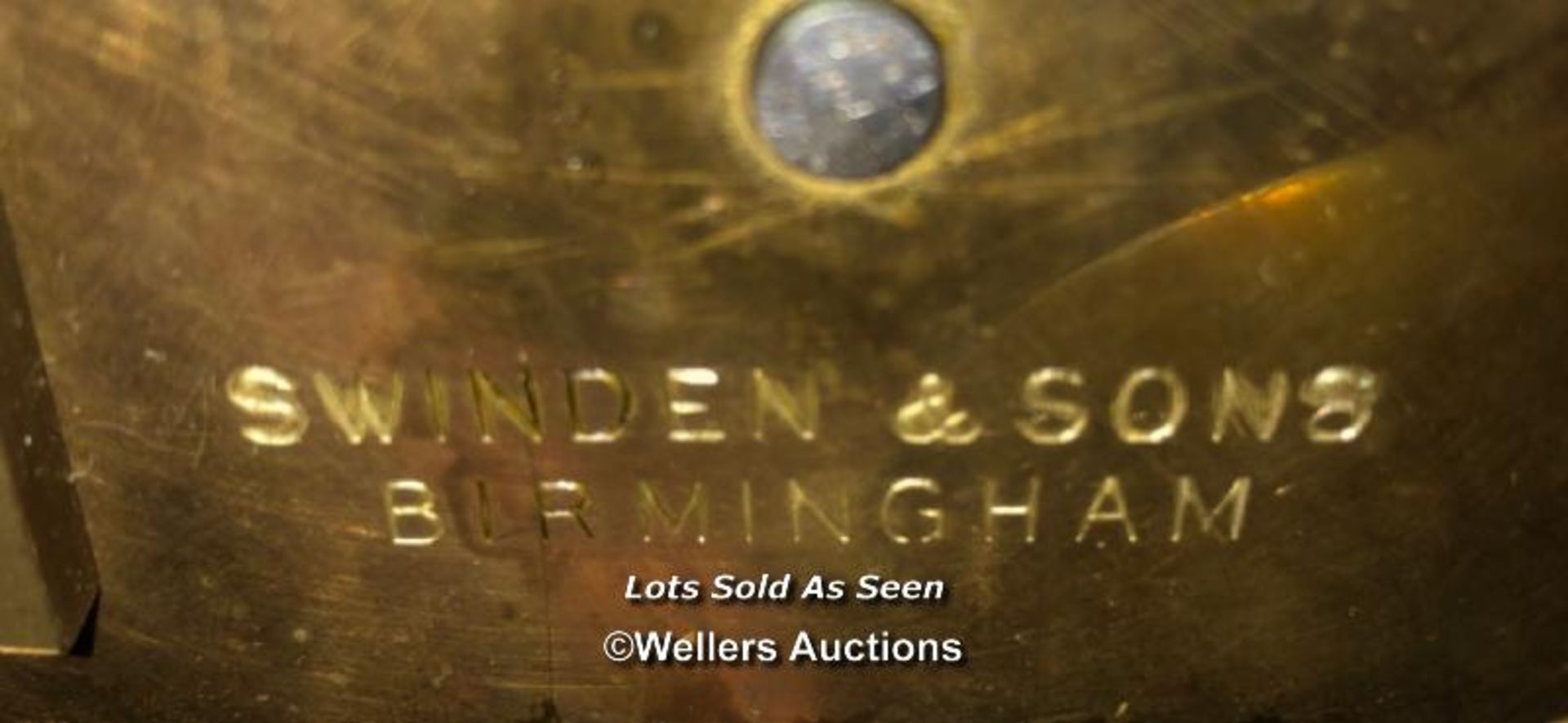 *MAHOGANY CASED SINGLE FUSEE MANTEL CLOCK, MOVEMENT STAMPED SWINDEN & SONS, BIRMINGHAM / LOCATED - Image 4 of 4